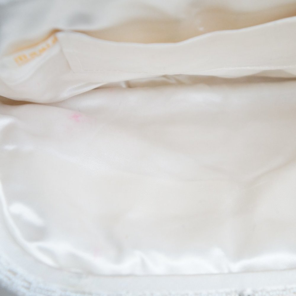 Vintage Ivory Beaded Pearl Evening Bag Clutch by Magid - Picture 16 of 16